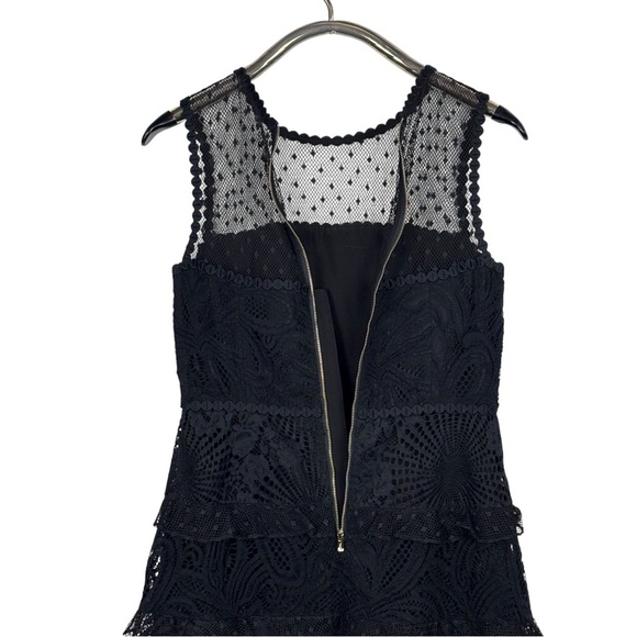 LILLY PULITZER KASEE FLORAL LOOPY LACE ONYX BLACK SWISS DOT FIT & FLARE DRESS - Picture 8 of 12